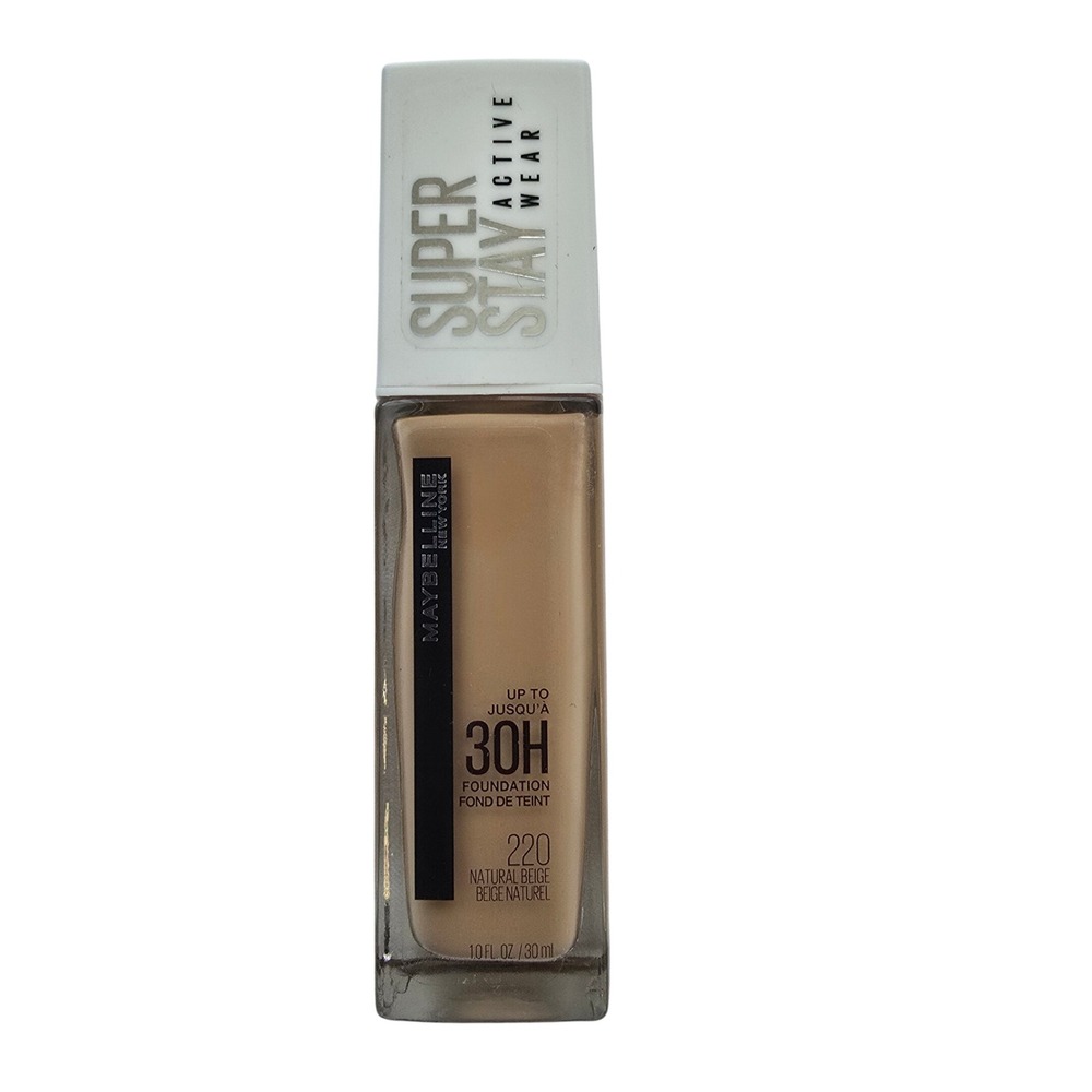 🆕️ Maybelline SuperStay Active Wear 30H Foundation 220 Natural Beige 1oz Liquid